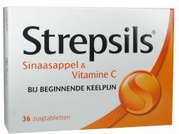 Strepsils Sinasappel & Vit. C 36 stuks