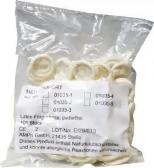Vingercondooms latex gepoederd X Large 100st Ratiomed*