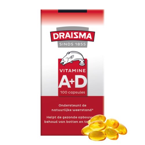 Vit A + D levertraan 100 capsules Draisma