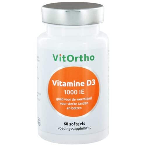 Vitamine D3 1000 IE 60 softgels Vitortho