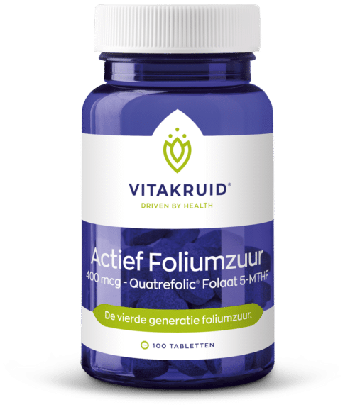 Actief foliumzuur 400 mcg 100 tabletten Vitakruid