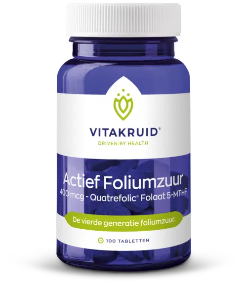 Actief foliumzuur 400 mcg 100 tabletten Vitakruid