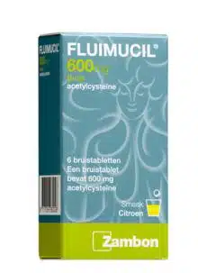 Fluimucil acetylcysteine 600 mg 30 bruistabletten