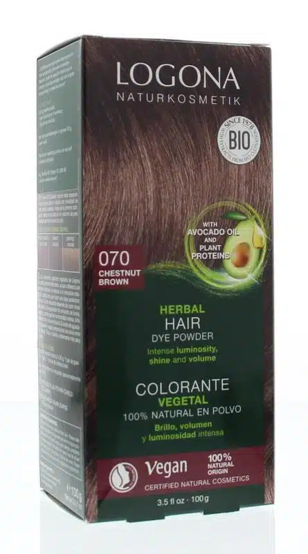 Haarkleuring 070 kastanjebruin 100 gram Logona