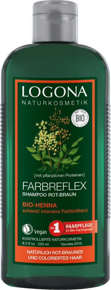 Kleurshampoo rood bruin bio henna 250 ml Logona