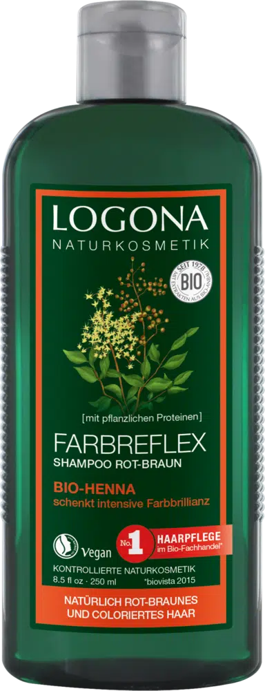 Kleurshampoo rood bruin bio henna 250 ml Logona