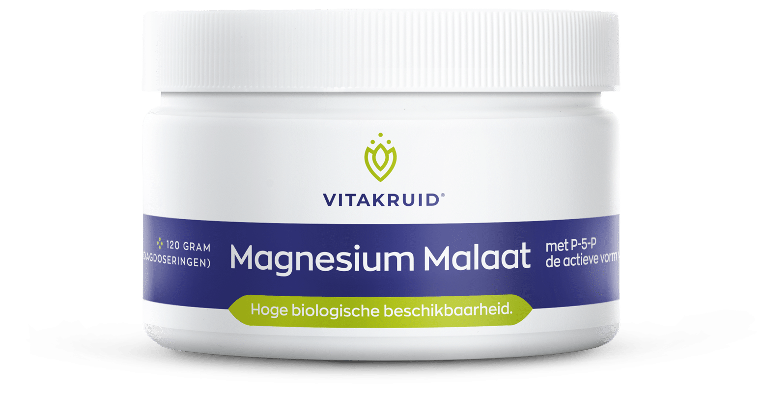 Magnesium Malaat met P-5-P 120 gram Vitakruid
