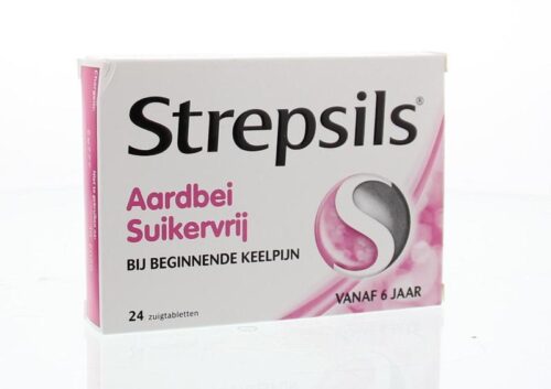 Strepsils Aardbei 24 stuks