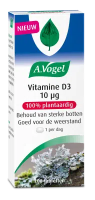 Vitamine D3 10 ug 100 tabletten Vogel
