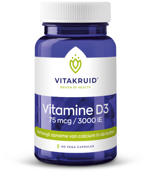 Vitamine D3 75 mcg / 3000 IE 60 vegi-capsules Vitakruid