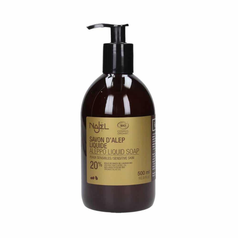 Aleppo zeep vloeibaar pompflacon bio 500 ml Najel