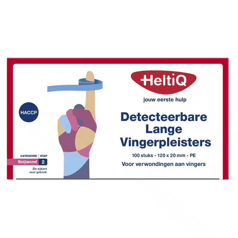 Detect vingerpleister lang PE 120 x 20 100st Heltiq