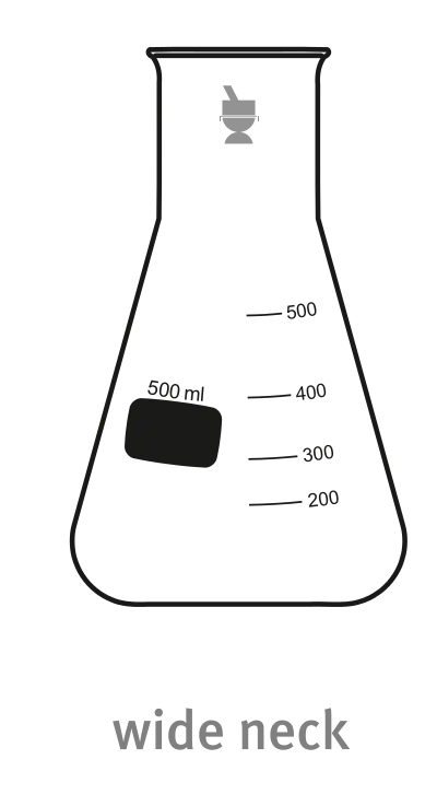 Erlenmeyer wijdmonds met schaalverdeling Duran/ schott 200 ml