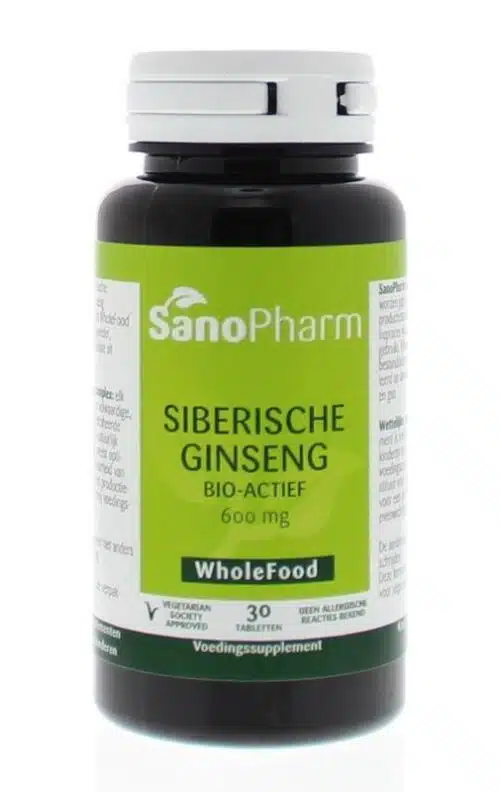 Siberische ginseng 600 mg 30 tabletten Sanopharm