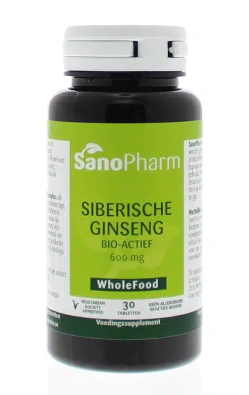 Siberische ginseng 600 mg 30 tabletten Sanopharm