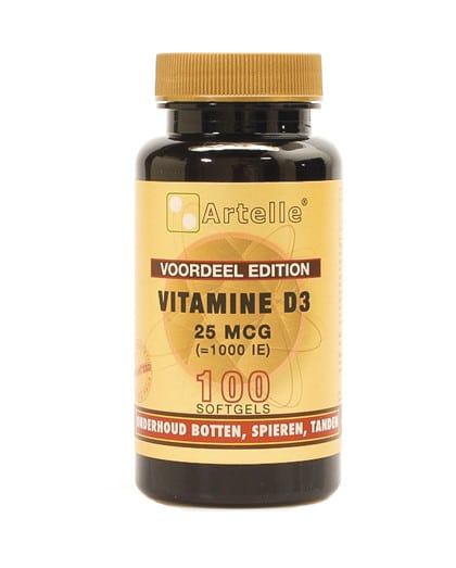 Vitamine D 25mcg 1000ie Artelle - 100 capsules