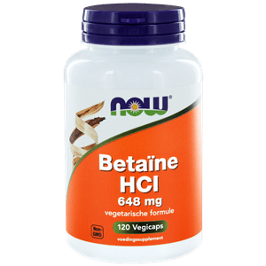 Betaine HCL 648 mg 120 vegi-caps NOW