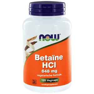 Betaine HCL 648 mg 120 vegi-caps NOW