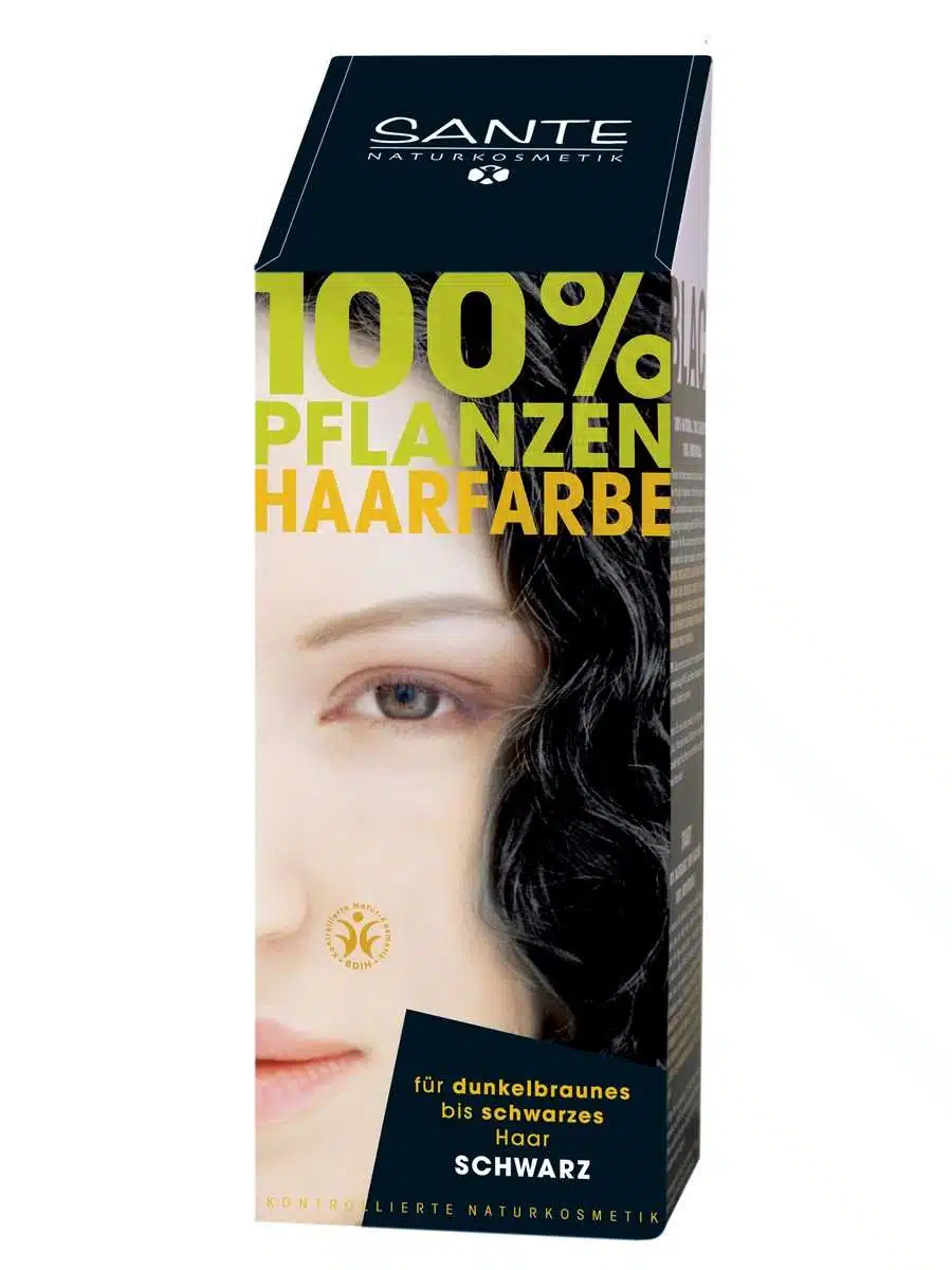 Haarverf zwart BDIH 100 gram Sante