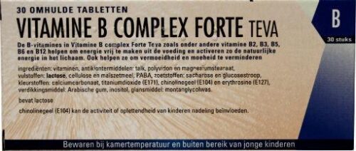 Vitamine B complex forte 30 tabletten Teva