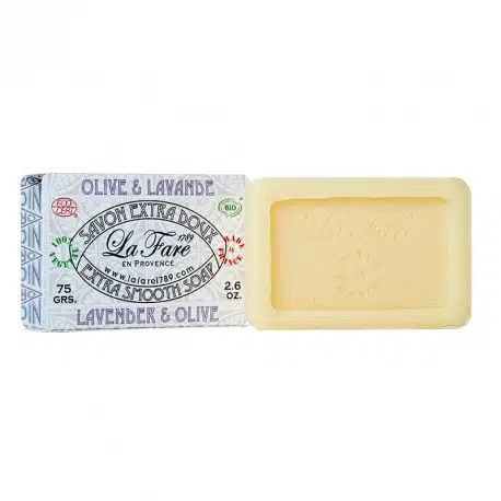 Zeep extra smooth lavendel bio 75 gram La Fare 1789