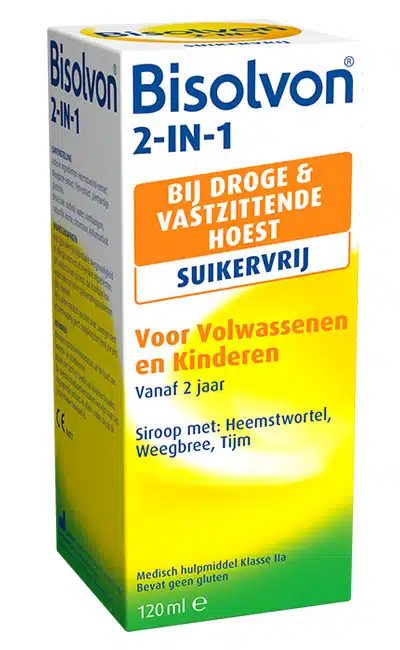 Drank 2 in 1 suikervrij 120 ml Bisolvon