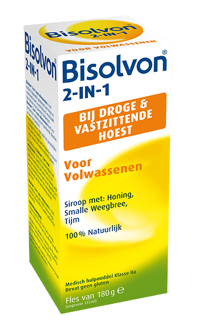 Drank 2 in 1 volwassenen 133 ml Bisolvon