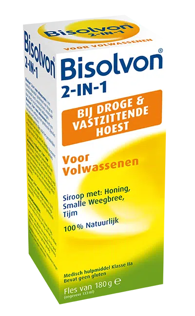 Drank 2 in 1 volwassenen 133 ml Bisolvon