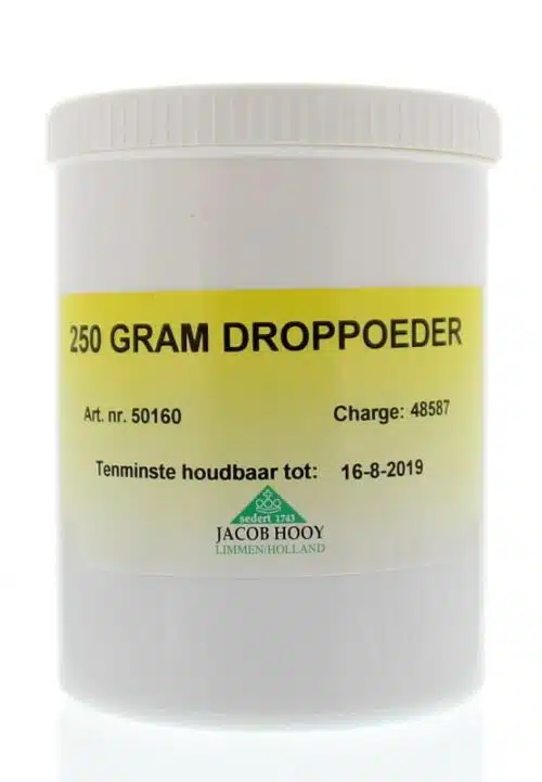 Droppoeder pot 250 gram Jacob Hooy