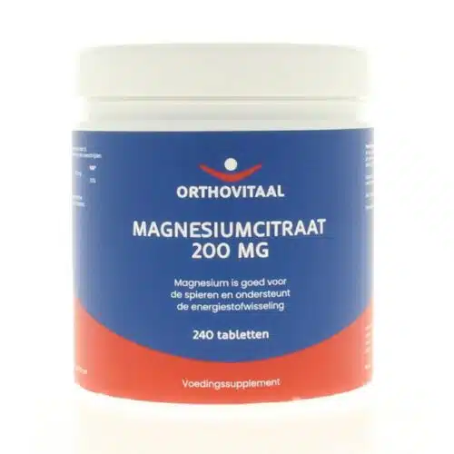 Magnesium citraat 200 mg 240 capsules Orthovitaal