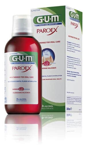 Paroex mondspoelmiddel 0,12% chlorhexidine 300 ml Gum