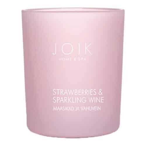 Vegan geurkaars strawberry & sparkling wine 150 gram Joik