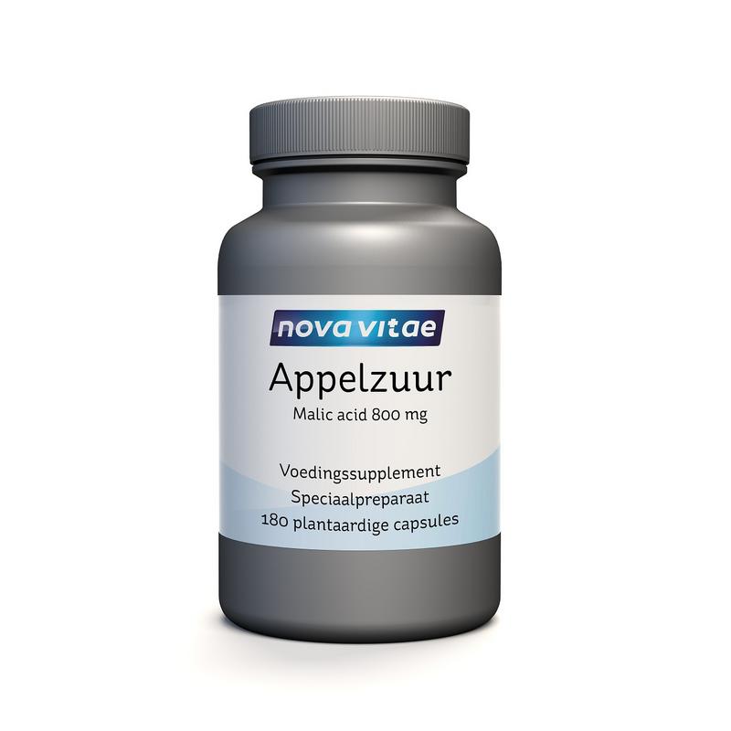 Appelzuur malic acid 800 mg 100 capsules Nova Vitae