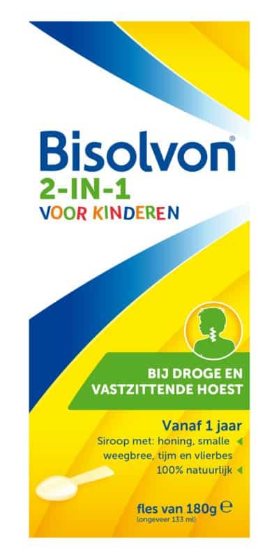 Drank 2 in 1 kind 133 ml Bisolvon