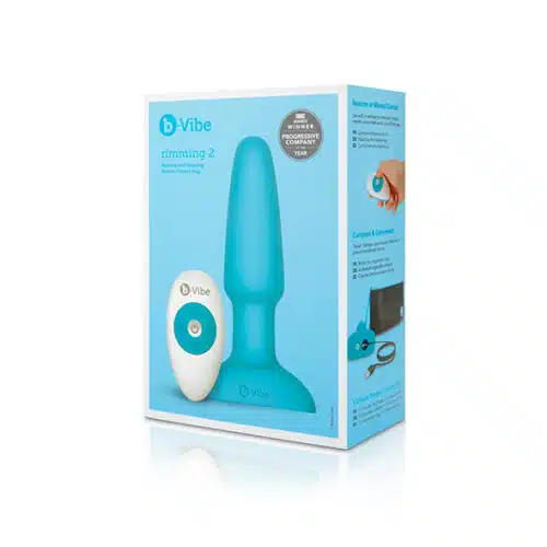 B-Vibe - Rimming Remote Control Plug 2 Blauw