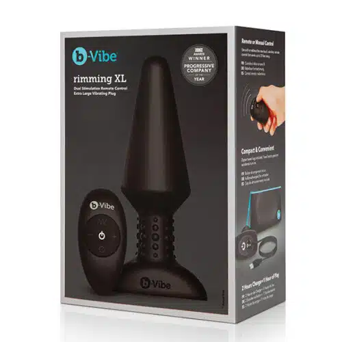 B-Vibe - Rimming Remote Control Plug XL Zwart