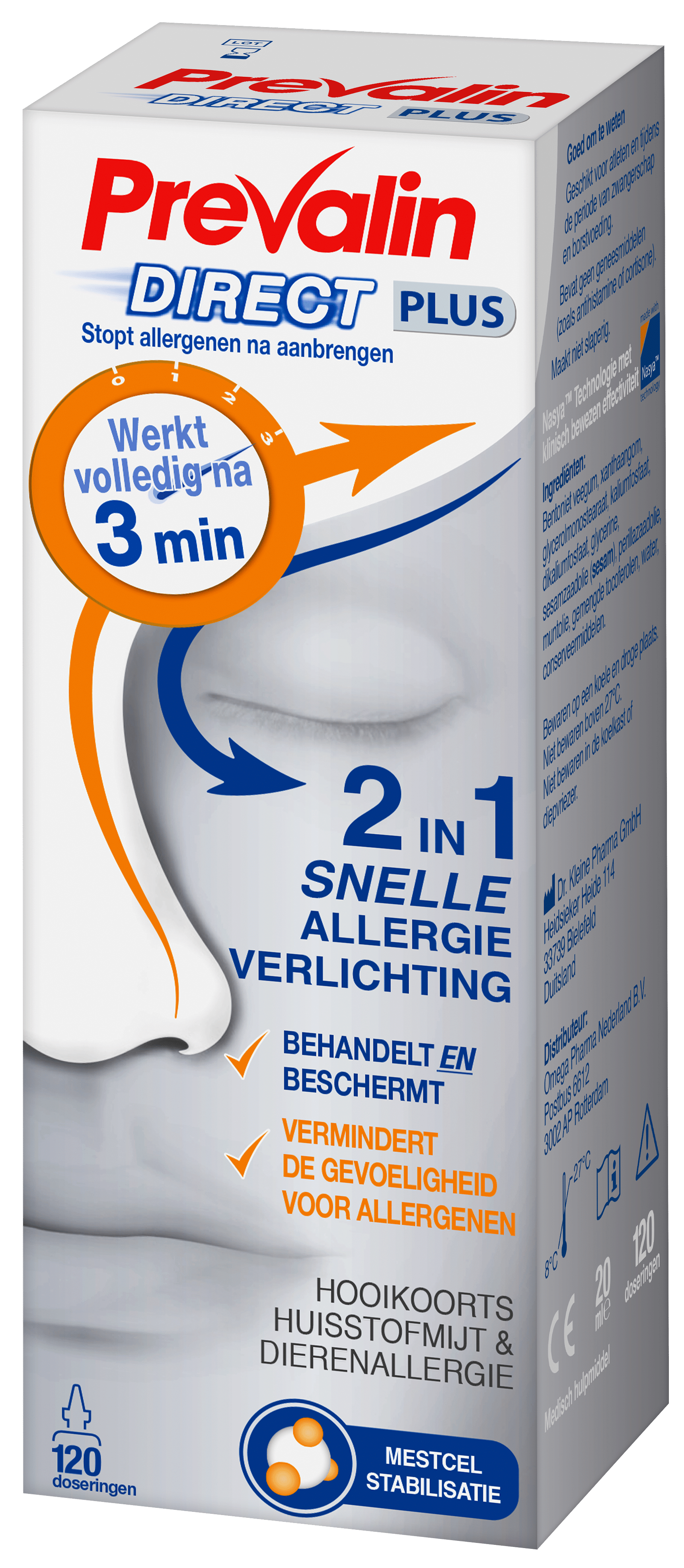 Prevalin Direct Plus neusspray 20 ml