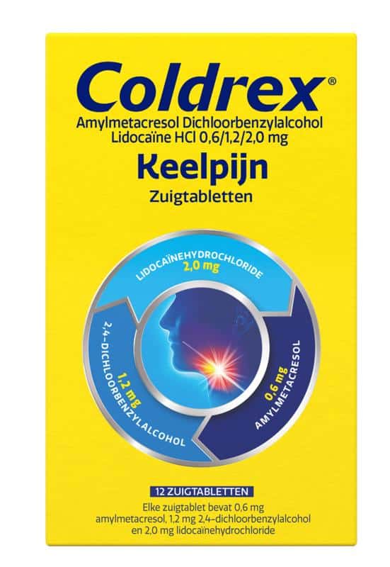 Keeltablet zuigtablet 12 stuks Coldrex