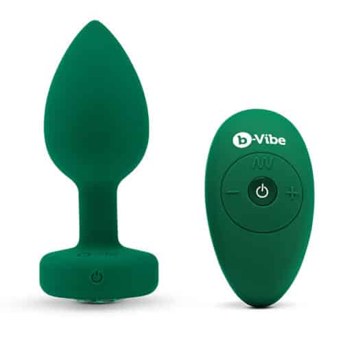 B-Vibe - Vibrerende Juwelen Plug M/L Groen
