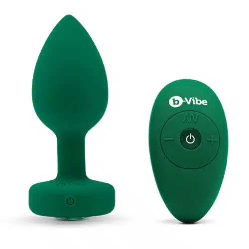 B-Vibe - Vibrerende Juwelen Plug M/L Groen