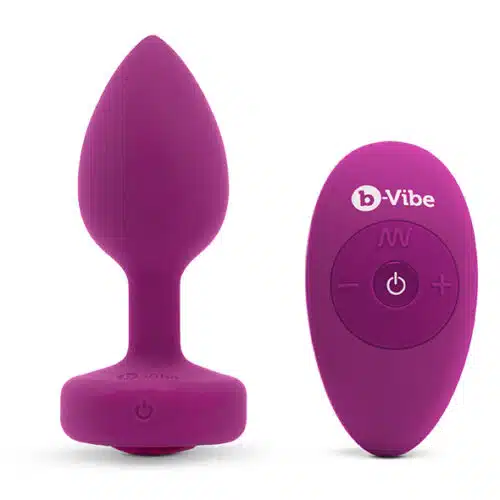 B-Vibe - Vibrerende Juwelen Plug S/M Roze