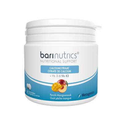 Calciumcitraat perzik-mango 90 kauw tabletten Barinutrics