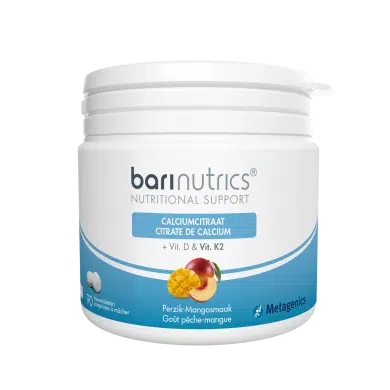 Calciumcitraat perzik-mango 90 kauw tabletten Barinutrics