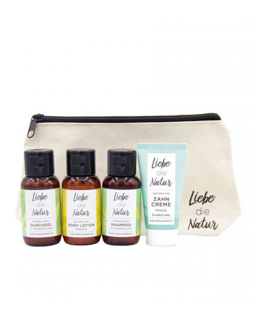 Cosmeticatas met Mini's stuk Liebe die Natur