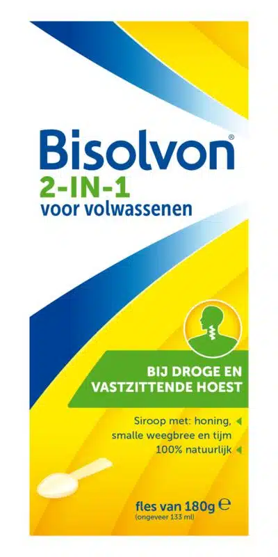 Drank 2 in 1 volwassenen 133 ml Bisolvon