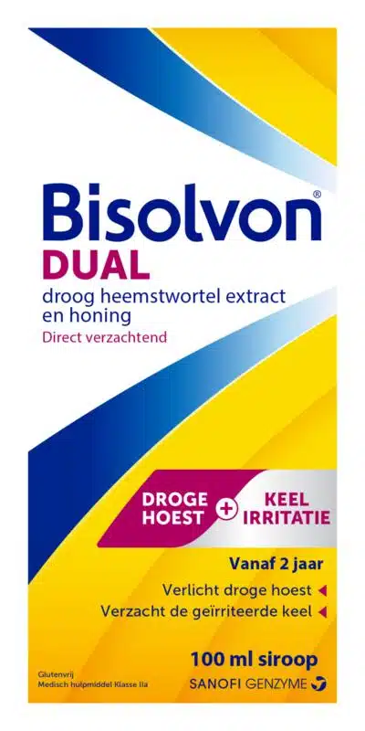 Dual droge hoest/keelirritatie siroop 100 ml Bisolvon