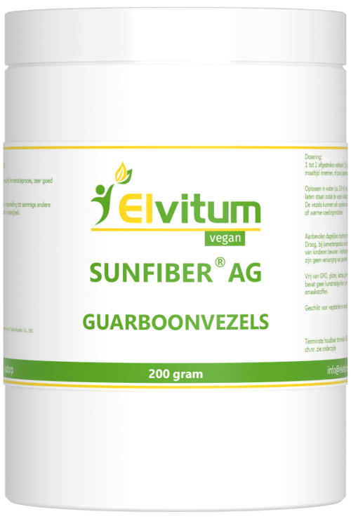 Sunfiber AG guarboonvezels 200 gram Elvitaal/elvitum