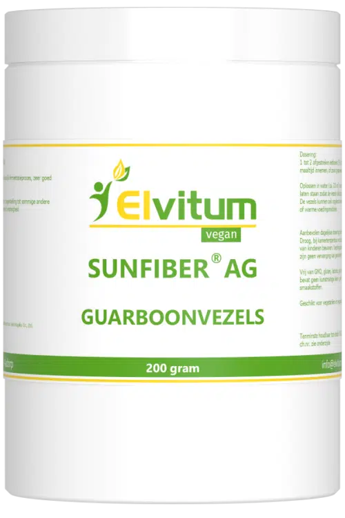 Sunfiber AG guarboonvezels 200 gram Elvitaal/elvitum