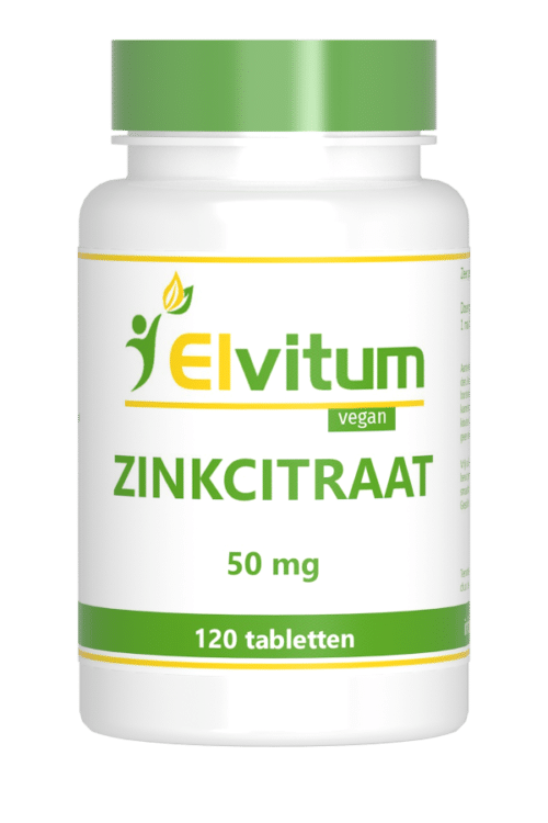 Zink citraat 50mg 120 stuks Elvitaal/elvitum