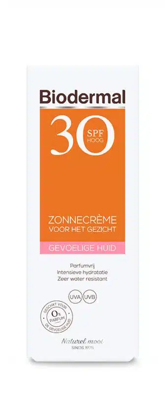 Zonnecreme gezicht SPF30 gevoelige huid 50 ml Biodermal